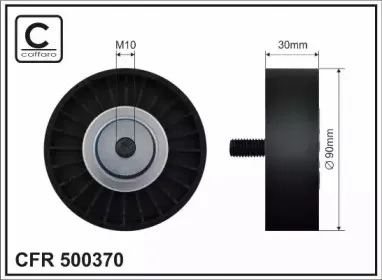 500370 CAFFARO Паразитный / ведущий ролик, поликлиновой ремень