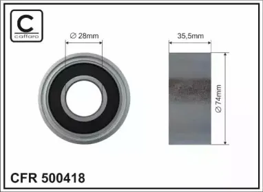 500418 CAFFARO Натяжной ролик, поликлиновойремень