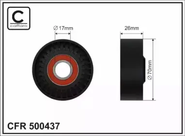 500437 CAFFARO Натяжной ролик, поликлиновойремень