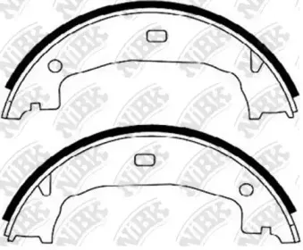 FN0559 NiBK Комплект тормозных колодок, стояночная тормозная система