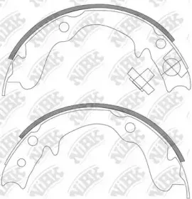 FN0569 NiBK Комплект тормозных колодок, стояночная тормозная система