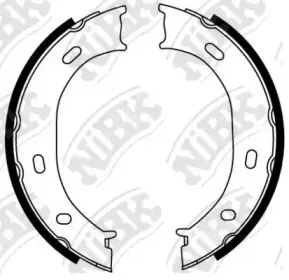 FN0572 NiBK Комплект тормозных колодок, стояночная тормозная система