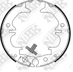 FN0633 NiBK Комплект тормозных колодок, стояночная тормозная система
