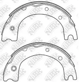 FN2298 NiBK Комплект тормозных колодок, стояночная тормозная система