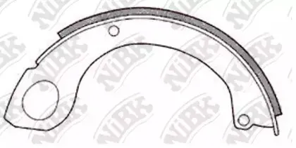 FN8804 NiBK Комплект тормозных колодок, стояночная тормозная система