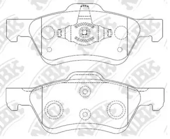 PN0071 NiBK Комплект тормозных колодок, дисковый тормоз