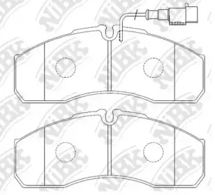 PN0072W NiBK Комплект тормозных колодок, дисковый тормоз