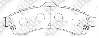 PN0077 NiBK Комплект тормозных колодок, дисковый тормоз