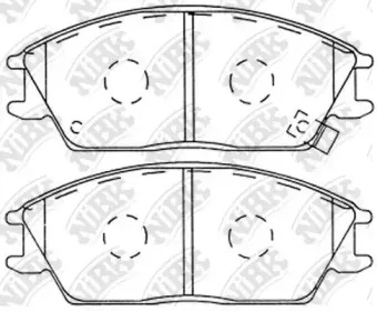 PN0091 NiBK Комплект тормозных колодок, дисковый тормоз