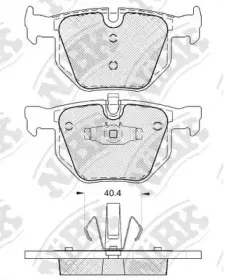PN0092 NiBK Комплект тормозных колодок, дисковый тормоз
