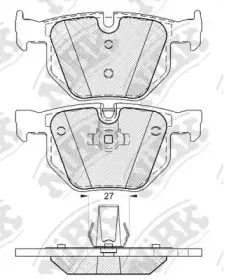 PN0093 NiBK Комплект тормозных колодок, дисковый тормоз