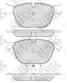 PN0094 NiBK Комплект тормозных колодок, дисковый тормоз