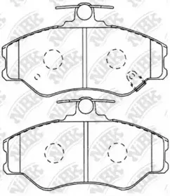 PN0112 NiBK Комплект тормозных колодок, дисковый тормоз