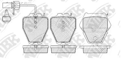 PN0138W NiBK Комплект тормозных колодок, дисковый тормоз