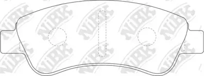 PN0182 NiBK Комплект тормозных колодок, дисковый тормоз
