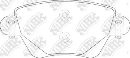 PN0194 NiBK Комплект тормозных колодок, дисковый тормоз