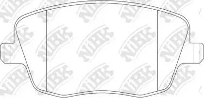 PN0221 NiBK Комплект тормозных колодок, дисковый тормоз