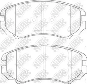 PN0377 NiBK Комплект тормозных колодок, дисковый тормоз