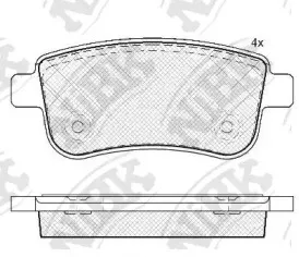 PN0381 NiBK Комплект тормозных колодок, дисковый тормоз
