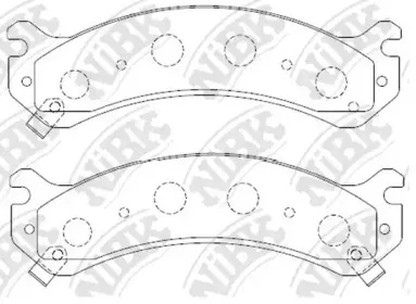 PN0409 NiBK Комплект тормозных колодок, дисковый тормоз