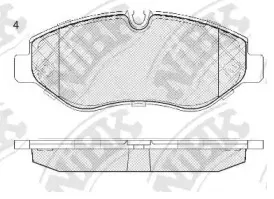 PN0410 NiBK Комплект тормозных колодок, дисковый тормоз
