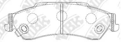 PN0414 NiBK Комплект тормозных колодок, дисковый тормоз