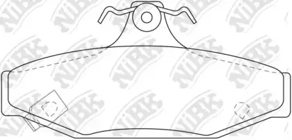 PN0420 NiBK Комплект тормозных колодок, дисковый тормоз