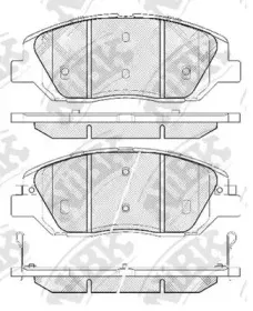 PN0446 NiBK Комплект тормозных колодок, дисковый тормоз