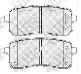 PN0457 NiBK Комплект тормозных колодок, дисковый тормоз