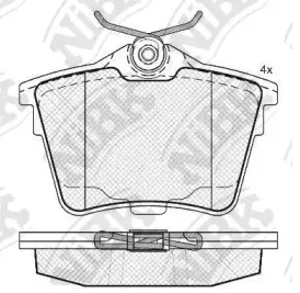 PN0468 NiBK Комплект тормозных колодок, дисковый тормоз