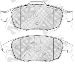 PN0471 NiBK Комплект тормозных колодок, дисковый тормоз