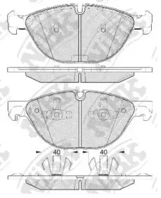 PN0493 NiBK Комплект тормозных колодок, дисковый тормоз