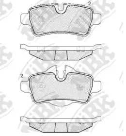 PN0509 NiBK Комплект тормозных колодок, дисковый тормоз