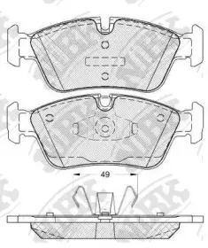 PN0510 NiBK Комплект тормозных колодок, дисковый тормоз