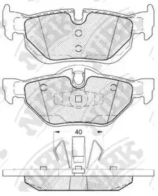 PN0511 NiBK Комплект тормозных колодок, дисковый тормоз