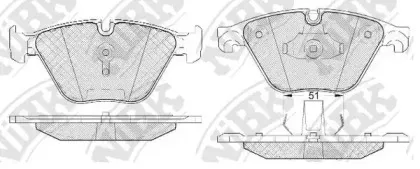 PN0512 NiBK Комплект тормозных колодок, дисковый тормоз