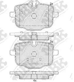 PN0547 NiBK Комплект тормозных колодок, дисковый тормоз