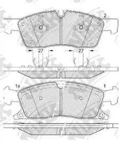PN0833 NiBK Комплект тормозных колодок, дисковый тормоз