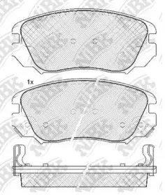 PN0839 NiBK Комплект тормозных колодок, дисковый тормоз
