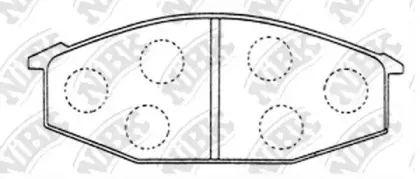 PN1052 NiBK Комплект тормозных колодок, дисковый тормоз