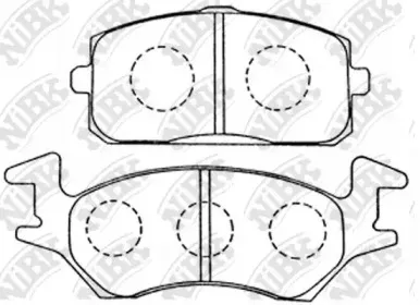 PN1134 NiBK Комплект тормозных колодок, дисковый тормоз