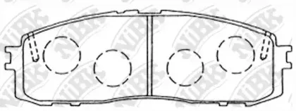 PN1142 NiBK Комплект тормозных колодок, дисковый тормоз