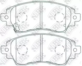 PN1194 NiBK Комплект тормозных колодок, дисковый тормоз