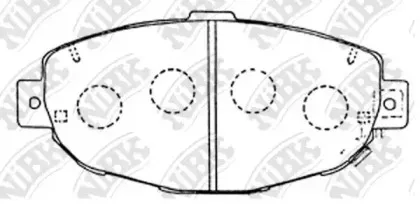 PN1231 NiBK Комплект тормозных колодок, дисковый тормоз