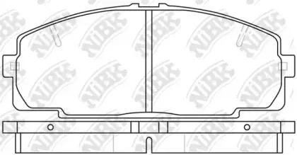 PN1237 NiBK Комплект тормозных колодок, дисковый тормоз