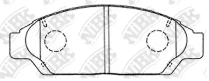 PN1260 NiBK Комплект тормозных колодок, дисковый тормоз