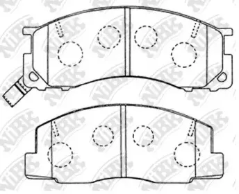 PN1273 NiBK Комплект тормозных колодок, дисковый тормоз