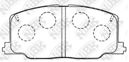 PN1281 NiBK Комплект тормозных колодок, дисковый тормоз