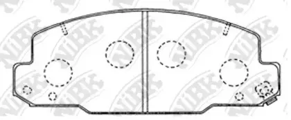 PN1330 NiBK Комплект тормозных колодок, дисковый тормоз