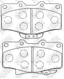 PN1351 NiBK Комплект тормозных колодок, дисковый тормоз